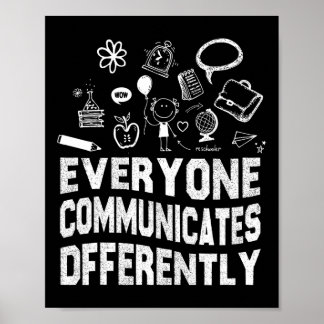 Affiche Tout Le Monde Communique Différemment Une Éducatio