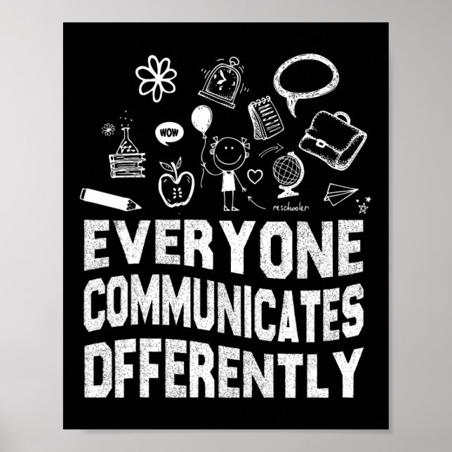 Affiche Tout Le Monde Communique Différemment Une Éducatio (Devant)