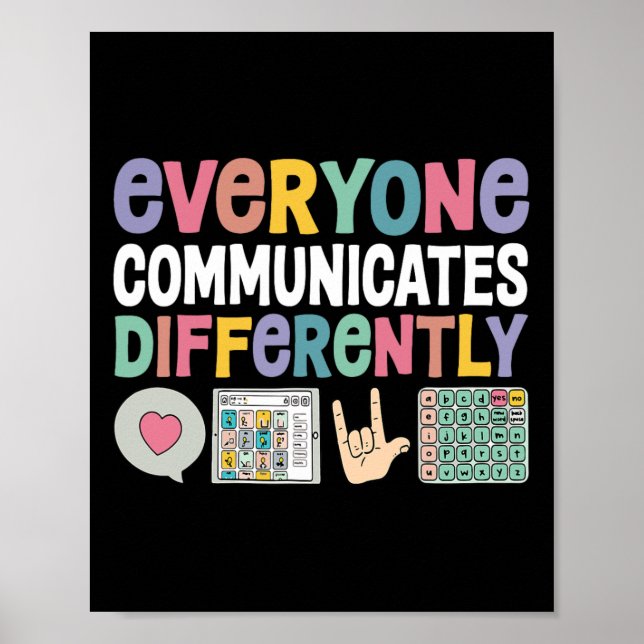 Affiche Tout Le Monde Communique Différemment Une Éducatio (Devant)