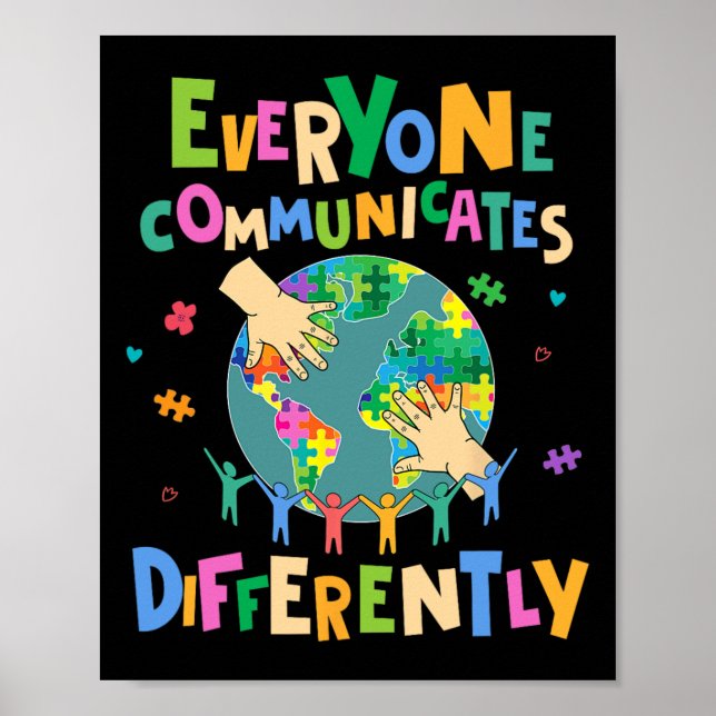 Affiche Tout Le Monde De L'Autisme Différent (Devant)