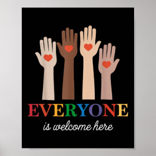 Affiche Tout le monde est bienvenu ici Arc-en-ciel 1