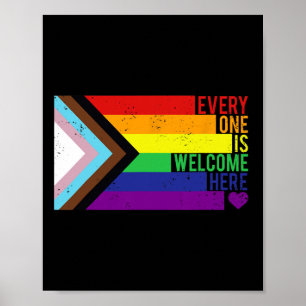 Affiche Tout Le Monde Est Bienvenue À Trans Gay Lgbtq Rain