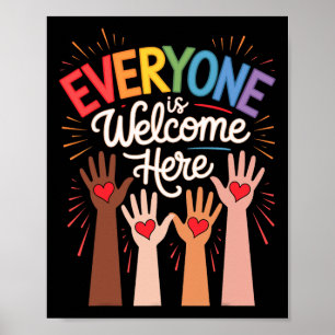 Affiche Tout Le Monde Est Bienvenue Ici Enseignant Idaho 2