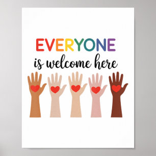 Affiche Tout Le Monde Est Bienvenue Ici Enseignant Idaho 4