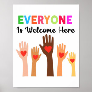 Affiche Tout Le Monde Est Bienvenue Ici Idaho Enseignant 6