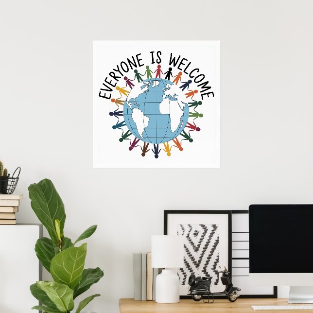 Affiche Tout le monde est le bienvenu (Bureau à domicile)