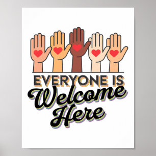 Affiche Tout Le Monde Est Le Bienvenu Ici Idaho Enseignant