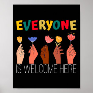 Affiche Tout Le Monde Est Le Bienvenu Ici Le Soutien À La