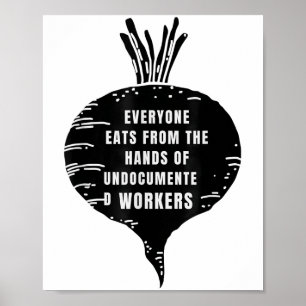 Affiche Tout Le Monde Mange Des Mains Des Travailleurs San