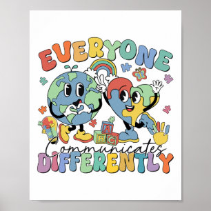 Affiche Tout Le Monde Parle Différemment L'Autisme