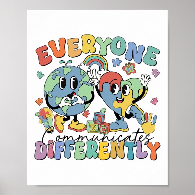 Affiche Tout Le Monde Parle Différemment L'Autisme (Devant)