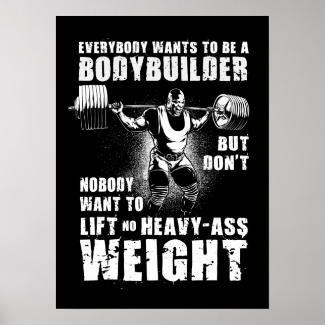 Affiche Tout Le Monde Veut Être Un Bodybuilder - Ronnie Gy (Devant)