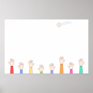 Affiche Tout le monde vise à attraper ce home run.