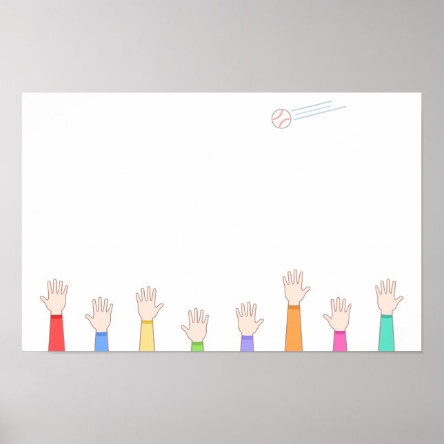 Affiche Tout le monde vise à attraper ce home run. (Devant)