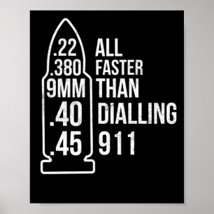 Affiche Tout Plus Rapide Que De Composer 911 Amateurs D'Am