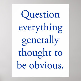 Affiche Tout remettre en question