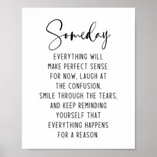 Affiche Tout Se Passe Pour Une Raison Inspirationnelle
