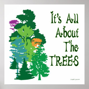 Affiche Tout sur l'affiche Slogan Vert Arbres