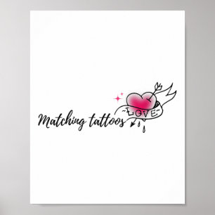 Affiche Tout Sur L'Amour Valentines Correspondant Tatouage