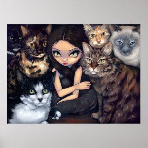 Affiche Tout sur les chats fée chat Art Print