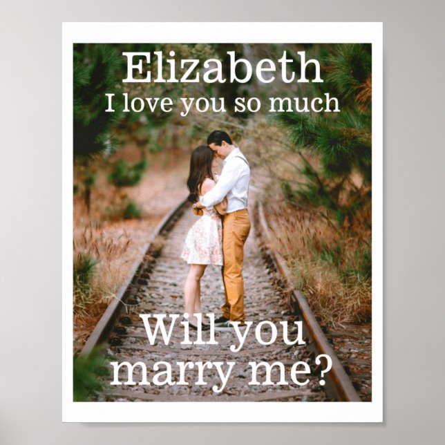 Affiche Toute proposition de mariage texte Photo Mariez-mo (Devant)