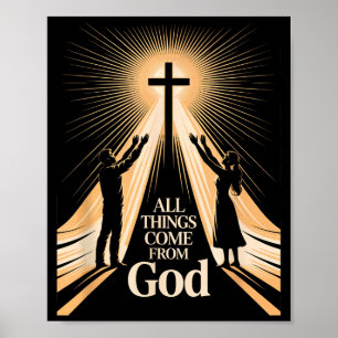 Affiche Toutes Choses Viennent De Dieu Christianisme Culte