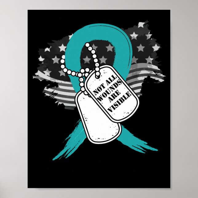 Affiche Toutes les blessures ne sont pas visibles Sensibil (Devant)