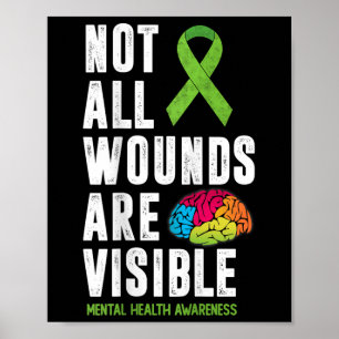 Affiche Toutes les blessures ne sont pas visibles Sensibil