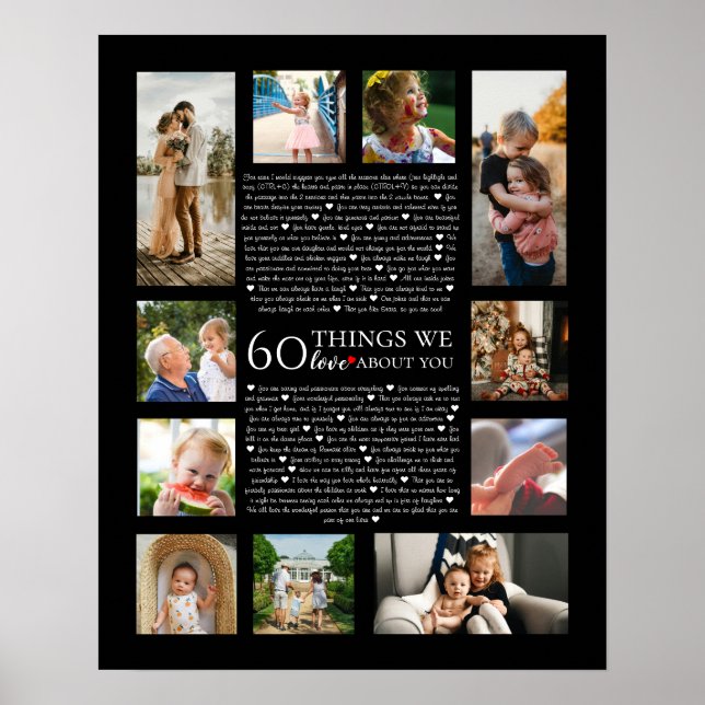 Affiche toutes les choses que nous aimons chez vous, 60e a (Devant)