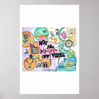 Affiche Toutes les déficiences ne sont pas visibles aquare