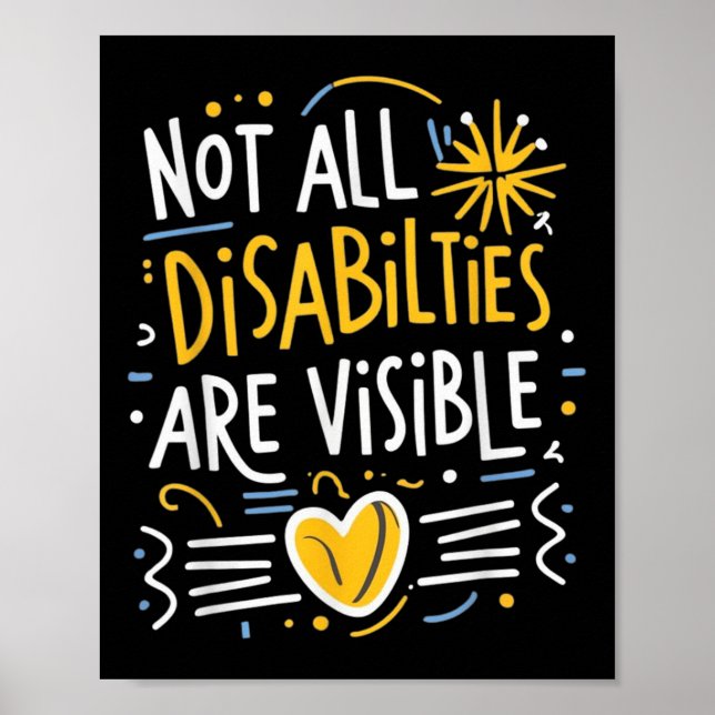 Affiche Toutes les déficiences ne sont pas visibles cachée (Devant)