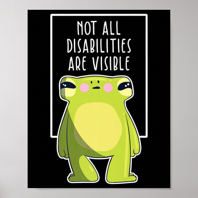 Affiche Toutes les déficiences ne sont pas visibles Grenou (Devant)