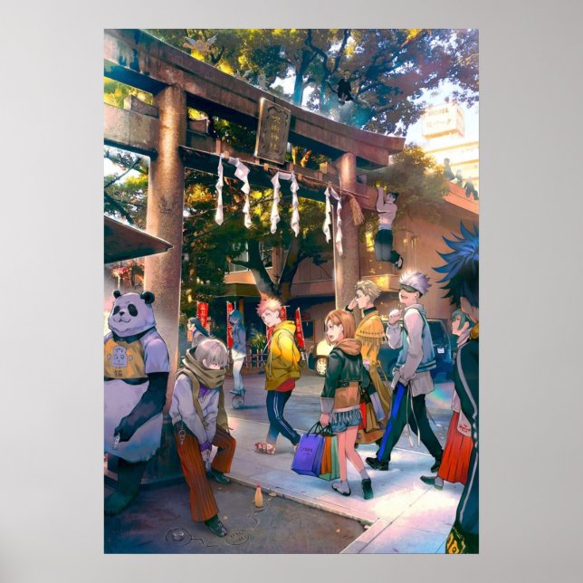 Affiche Toutes les équipes Jujutsu Kaisen (Devant)