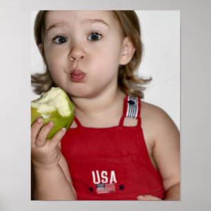 Affiche Toutes les filles américaines mangent Apple affich