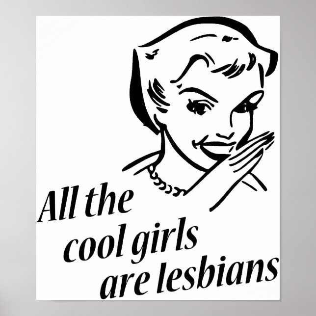 Affiche Toutes les filles Cool sont lesbiennes (Devant)