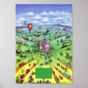 Affiche Toutes les routes mènent à Austin Texas