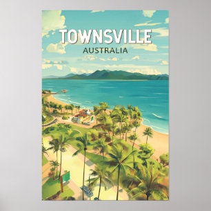 Affiche Townsville Australie Voyage Art Vintage