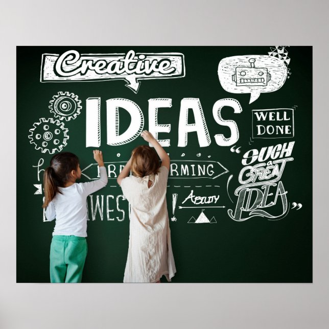 Affiche Toy Story Chalkboard Invitation Anniversaire (Devant)