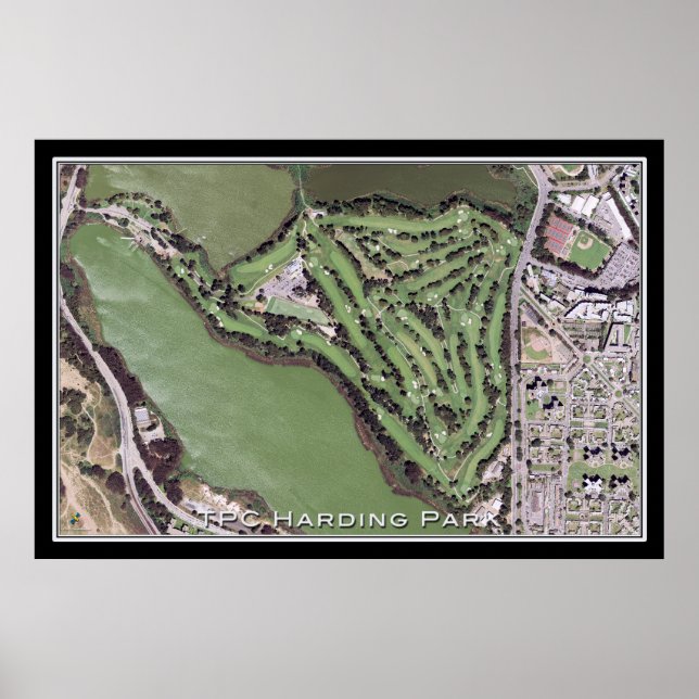 Affiche TPC Harding Park Golf Course Carte satellite (Devant)
