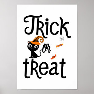 Affiche Tracer ou traiter l'halloween