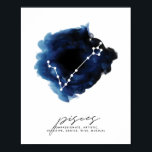 Affiche Traces de caractères de constellation Pisces<br><div class="desc">Traces de caractères de constellation Pisces</div>