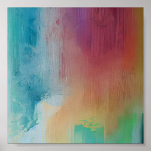 Affiche Traces de peinture dans les tons muets