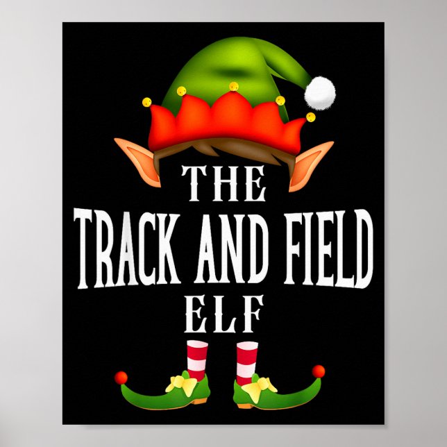 Affiche Track And Field Elf Group Funny Christmas Pajama P (Devant)