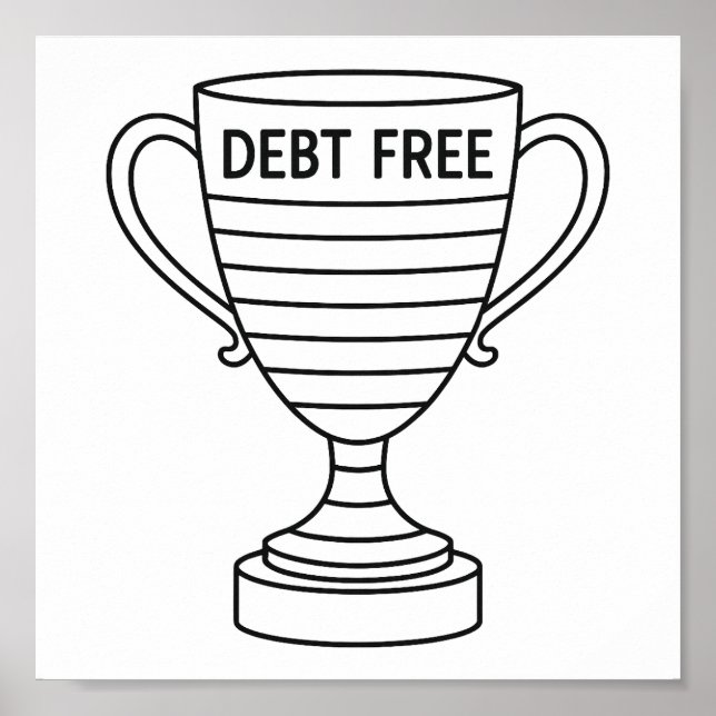 Affiche Tracker Trophée de la liberté de dette noir et bla (Devant)