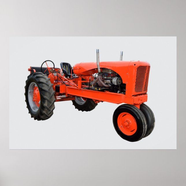 Affiche Tracteur rouge vintage (Devant)