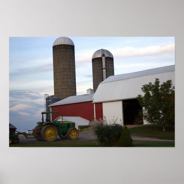 Affiche Tracteur sur l'affiche de ferme (Devant)