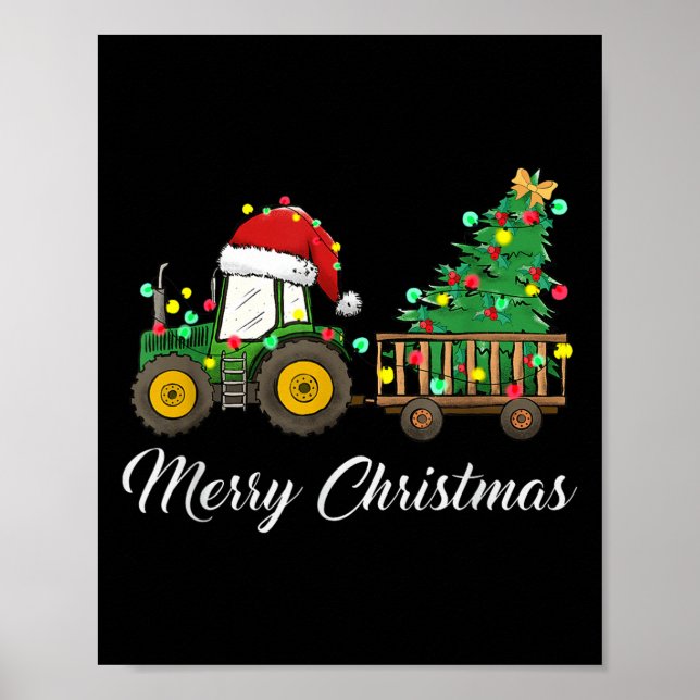 Affiche Tracteur Sweater Farmer Farm Funny Joyeux Jeu (Devant)