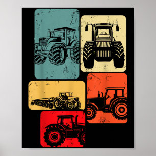 Affiche Tracteurs Farm Kids Boys