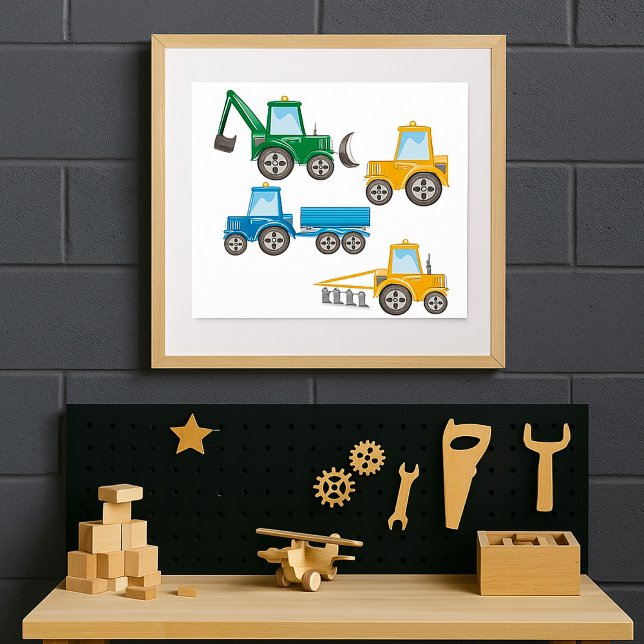 Affiche Tracteurs multiples (Créateur téléchargé)