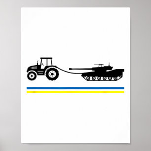 Affiche Tracteurs plutôt que chars Ukraine